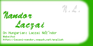 nandor laczai business card